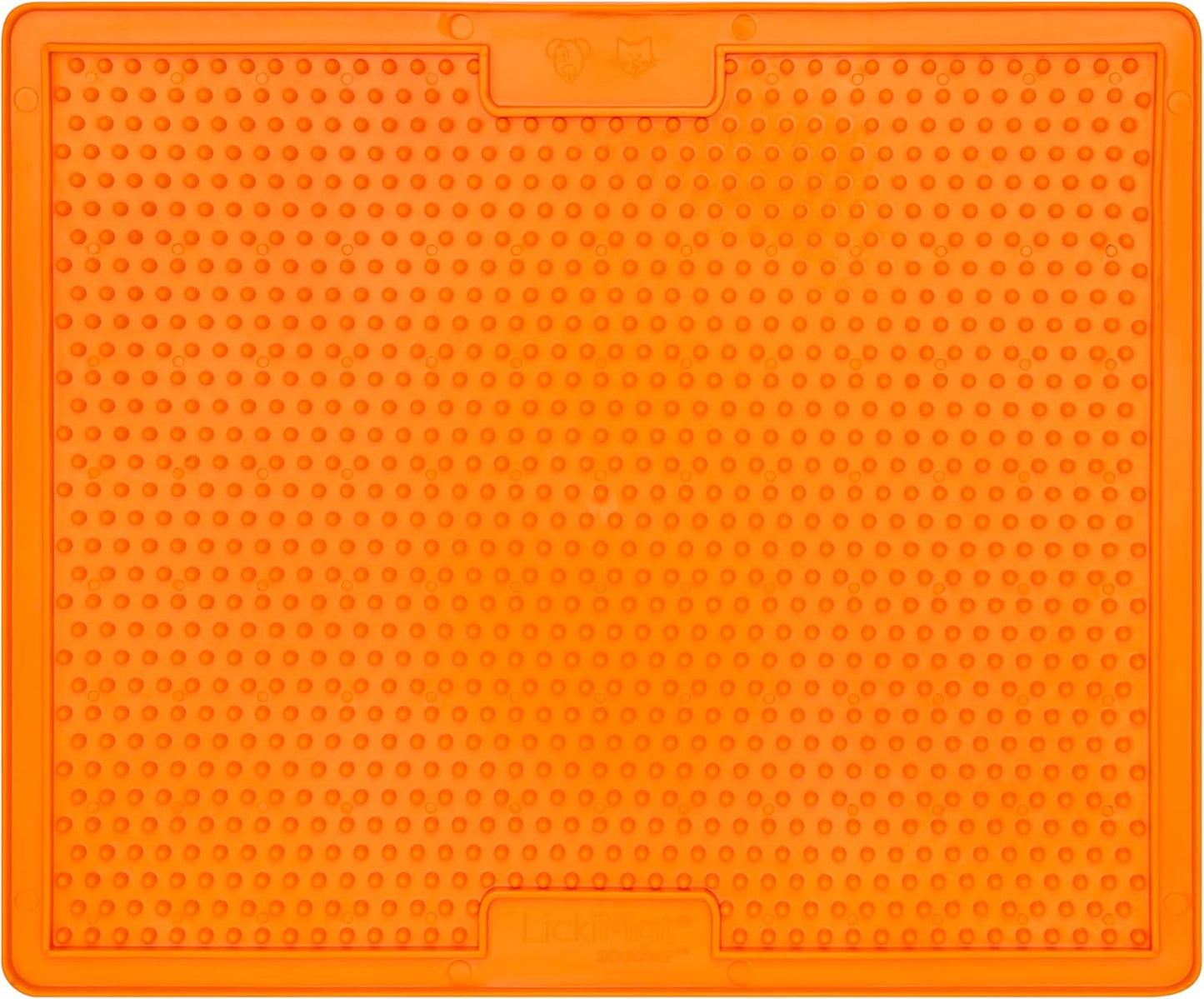 Lickimat X Large Breed Soother Dog Lick Mat, Dog Calmer, Slow Feeder, Anxiety Reliever Alternative to Puzzle Toys, Slow Feeding Bowls. Use Peanut Butter, Wet, Raw, Mixed Food, Healthy Treats - Orange