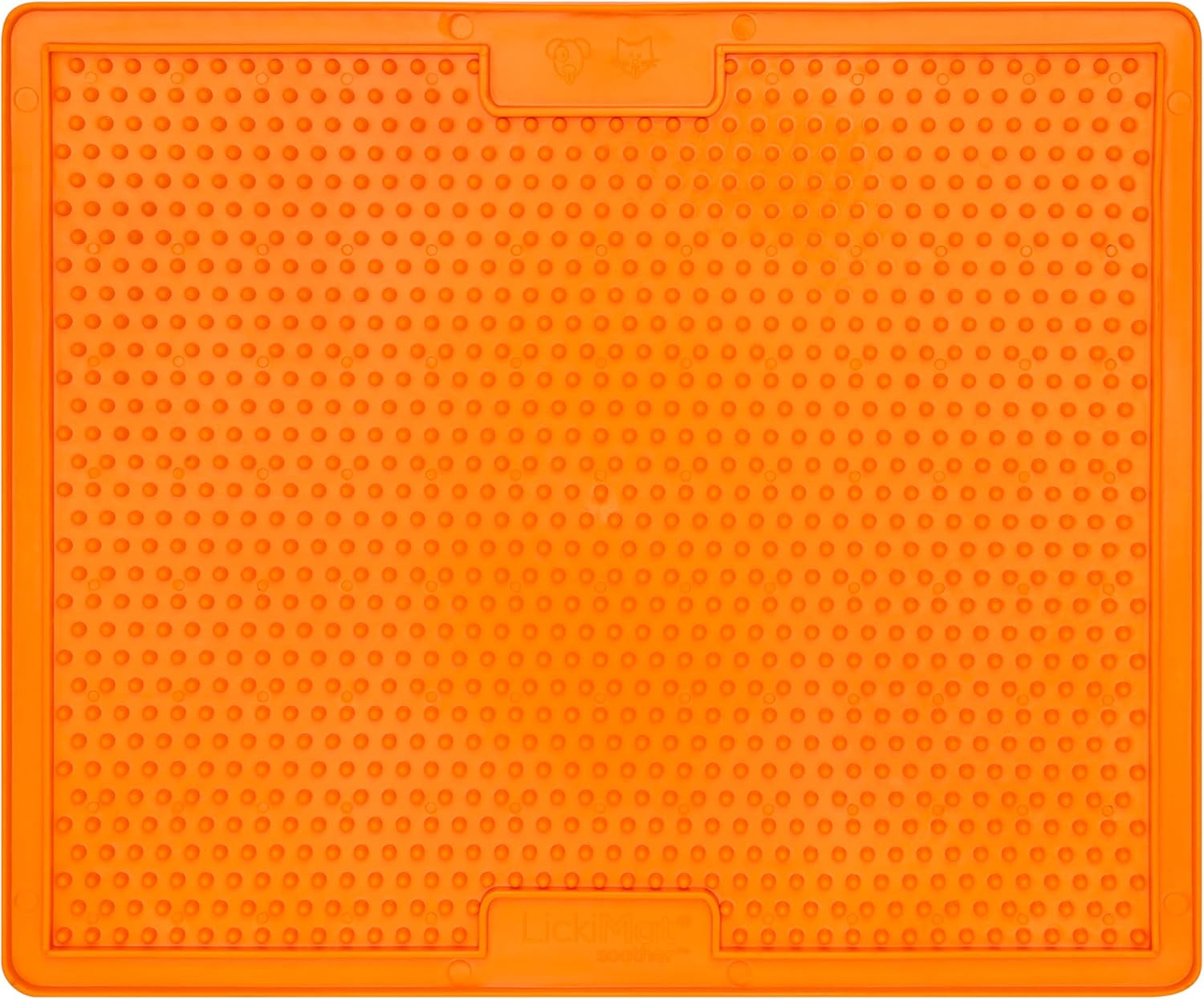 Lickimat X Large Breed Soother Dog Lick Mat, Dog Calmer, Slow Feeder, Anxiety Reliever Alternative to Puzzle Toys, Slow Feeding Bowls. Use Peanut Butter, Wet, Raw, Mixed Food, Healthy Treats - Orange