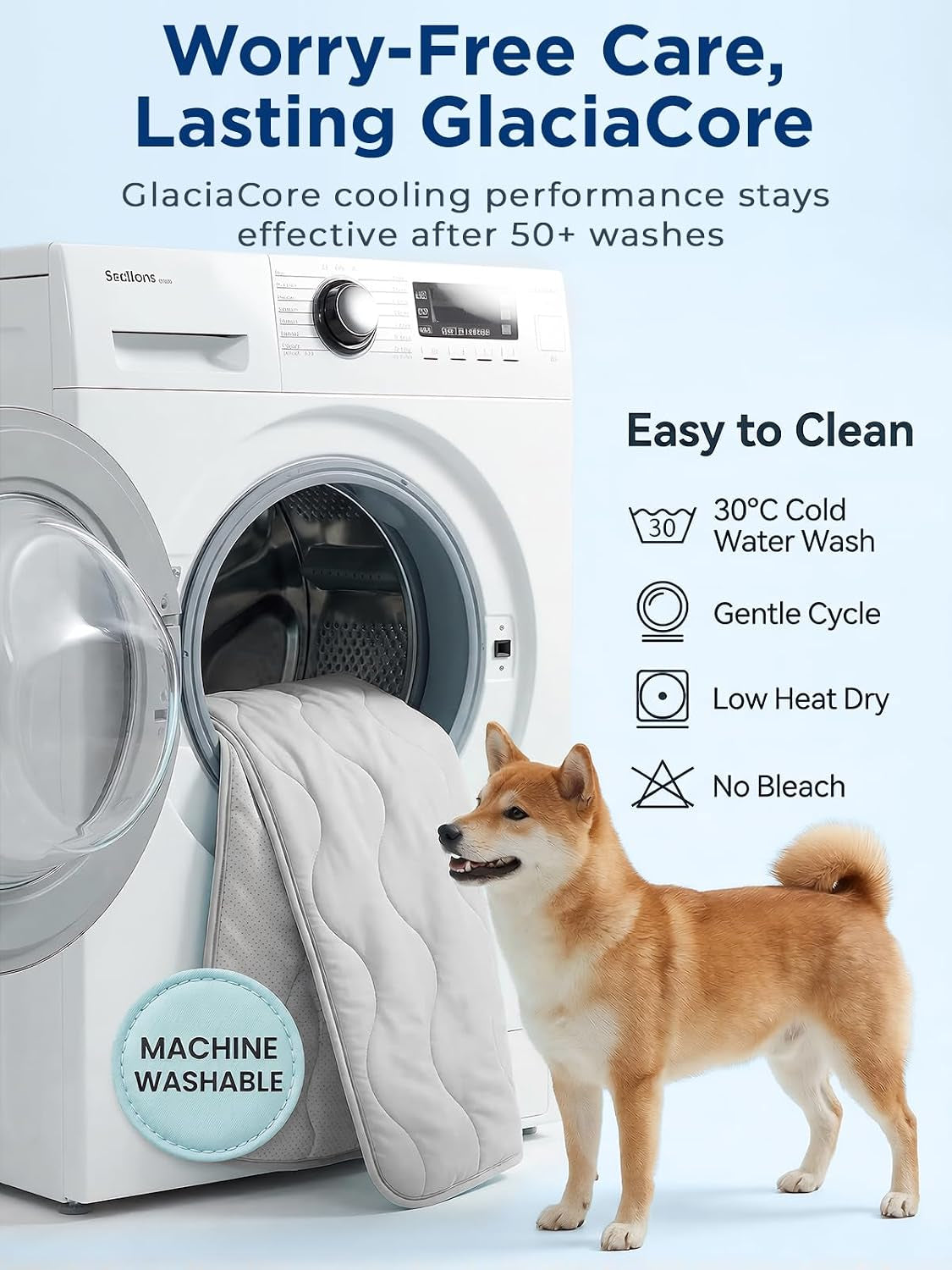 Furrybaby Dog Cooling Mat,Self Cooling Mat for Extra Large Dogs& Cats,Grey