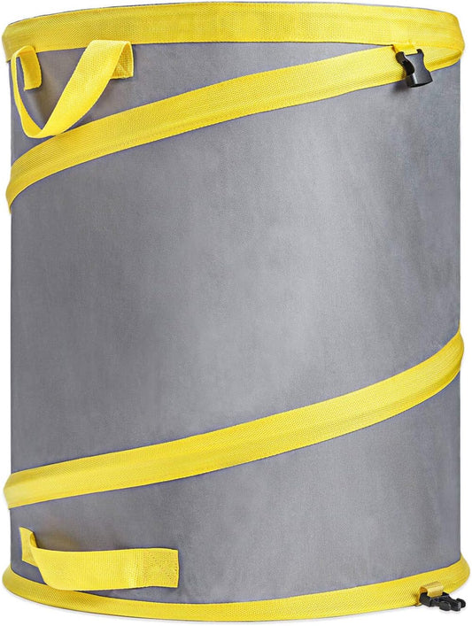 Jardineer Collapsible Pop up Trash Can, 30 Gallon Reusable Yard Waste Bag with Handle, Foldable Portable Garden Leaf Bag for Outdoor Lawn, Patio, Camping, Gardening Debris Storage