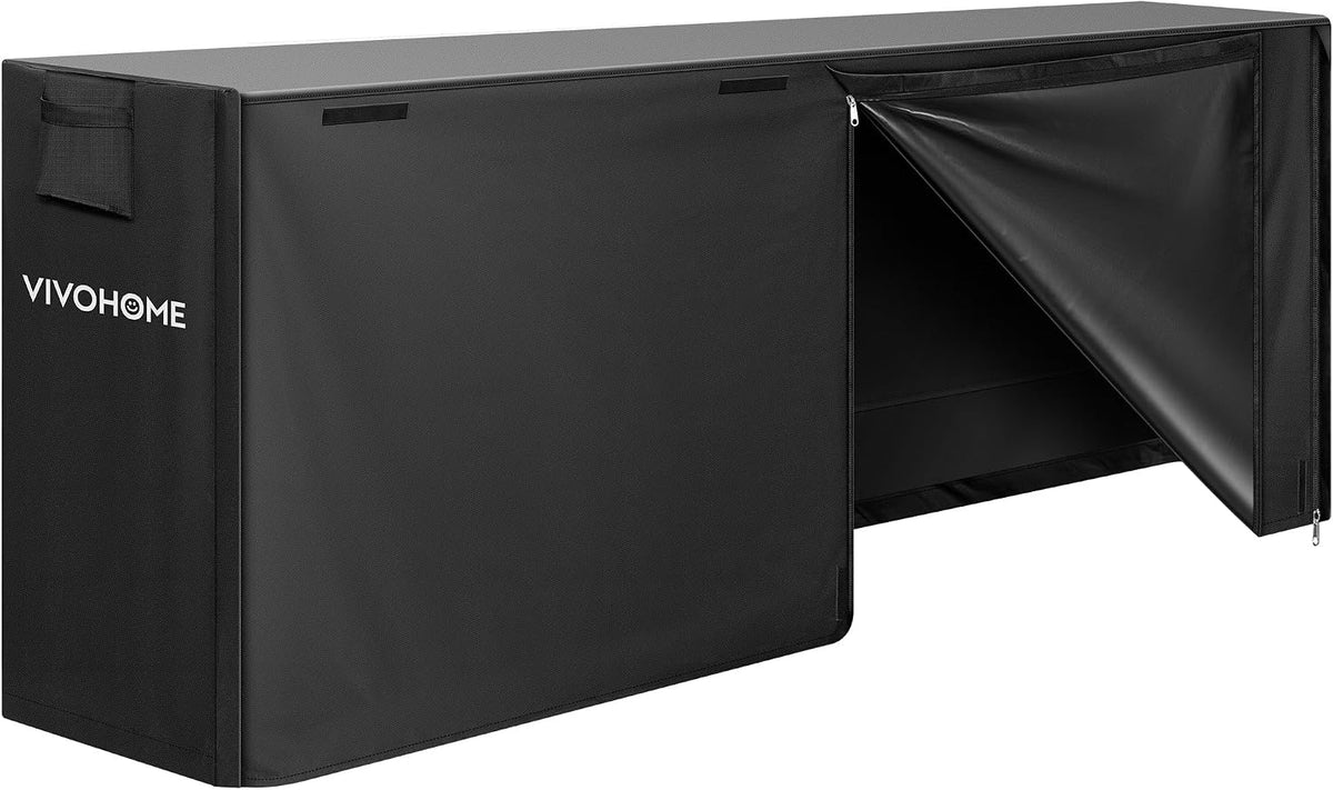 VIVOHOME 8Ft Waterproof Outdoor Firewood Log Rack Cover, Black