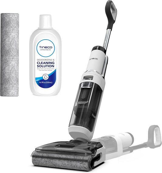 Tineco Floor ONE Stretch S6 Cordless Wet Dry Vacuum Cleaner, 180°Lay-Flat Smart Vacuum Mop, 40 Minutes Long Runtime 158℉ Flashdry Self-Cleaning, Dual-Sided Edge Cleaning Lightweight Floor Cleaner