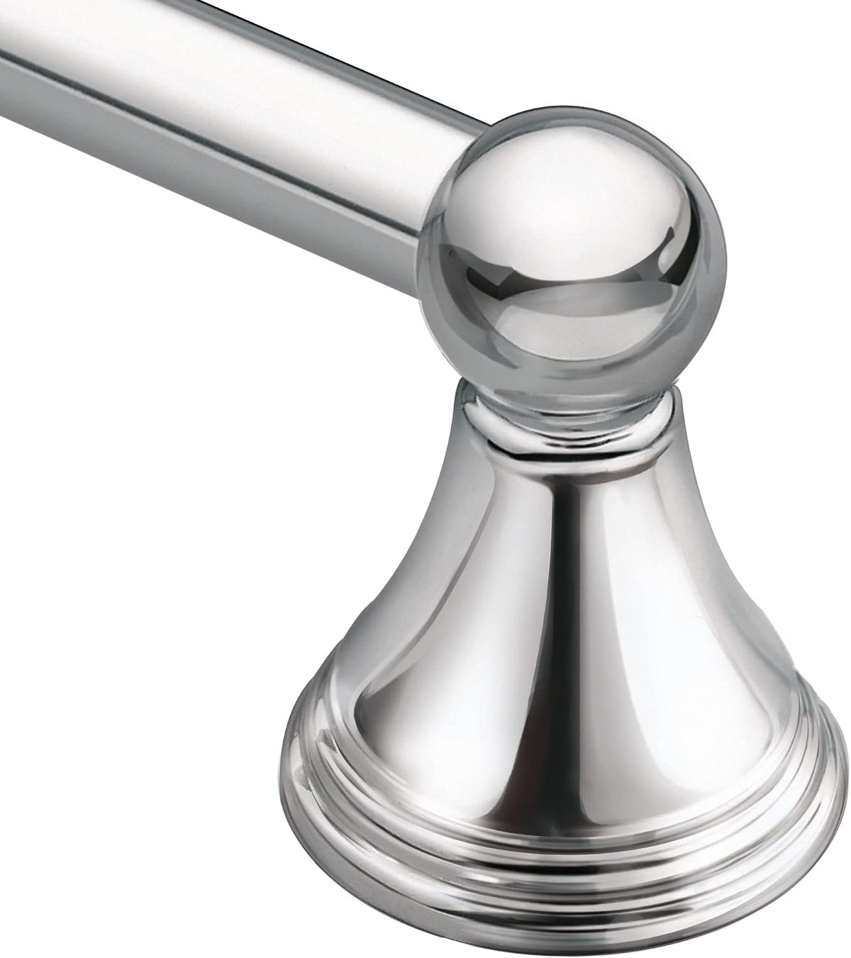 Moen Preston Collection Chrome 18-Inch Single Wall Mounted Bathroom Towel Bar, DN8418CH