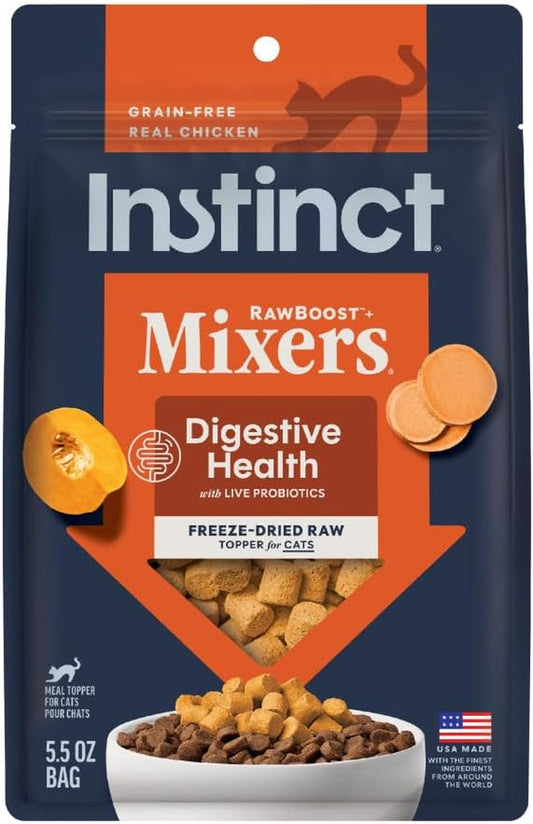 Instinct Freeze Dried Mixers, Cat Food Toppers, Digestive Health, 5.5 Oz