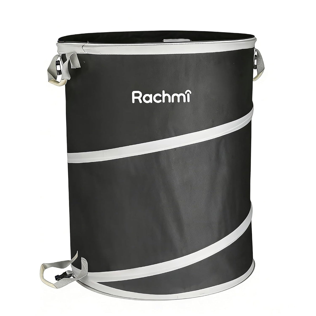 Rachmi 40 Gallon Pop-Up Trash Can with Spring Frame, 22"X26.4" Black