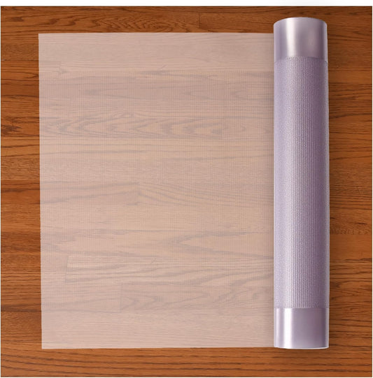 RESILIA Premium Clear Floor Protector Mat – Heavy-Duty Plastic Vinyl Covering for Hardwood, Tile, or Laminate Floors, Table, or Desk –American Modern Pattern 27" X 15" Waterproof Roll, Made in USA
