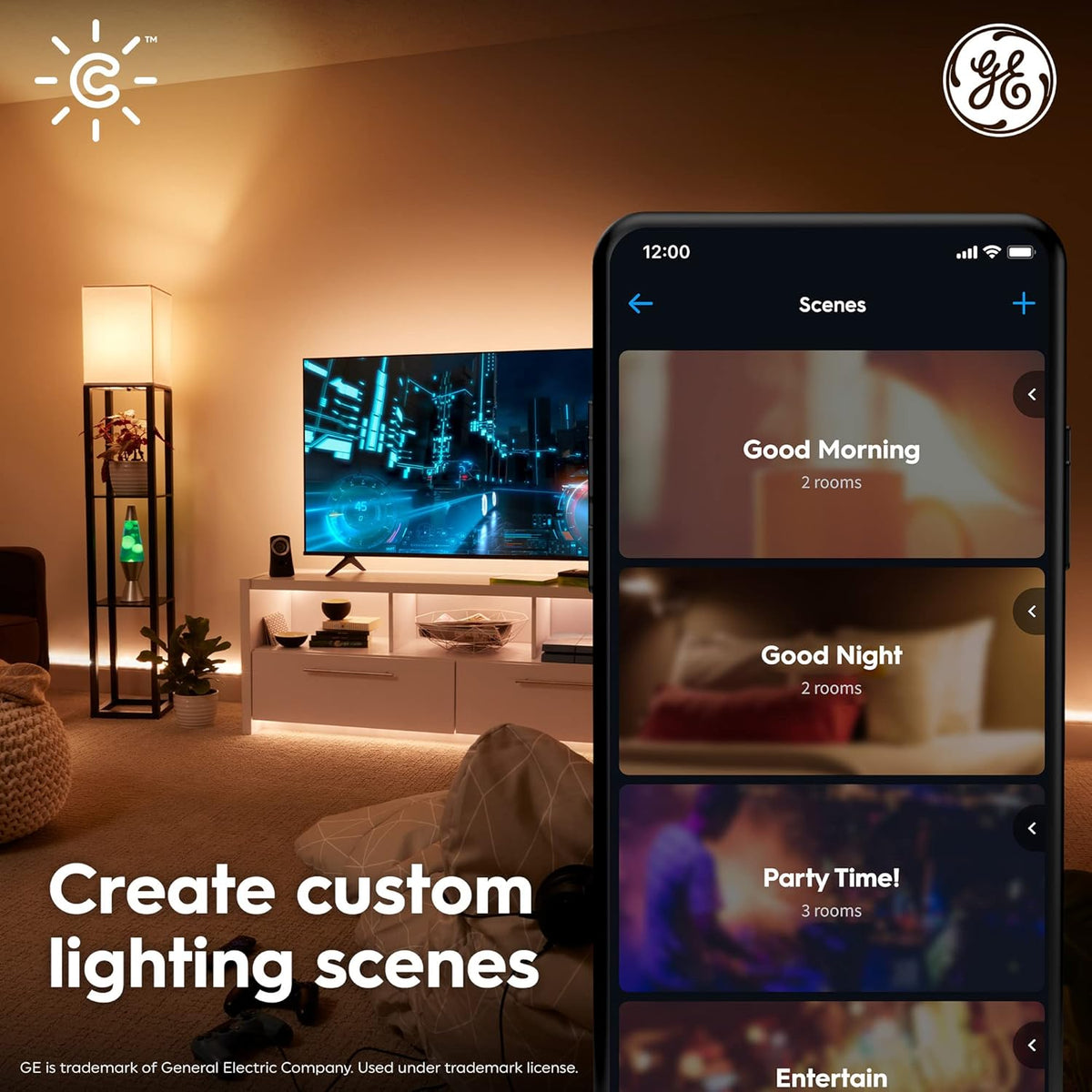 GE CYNC A19 Smart LED Light Bulbs, Bluetooth and Wifi Light