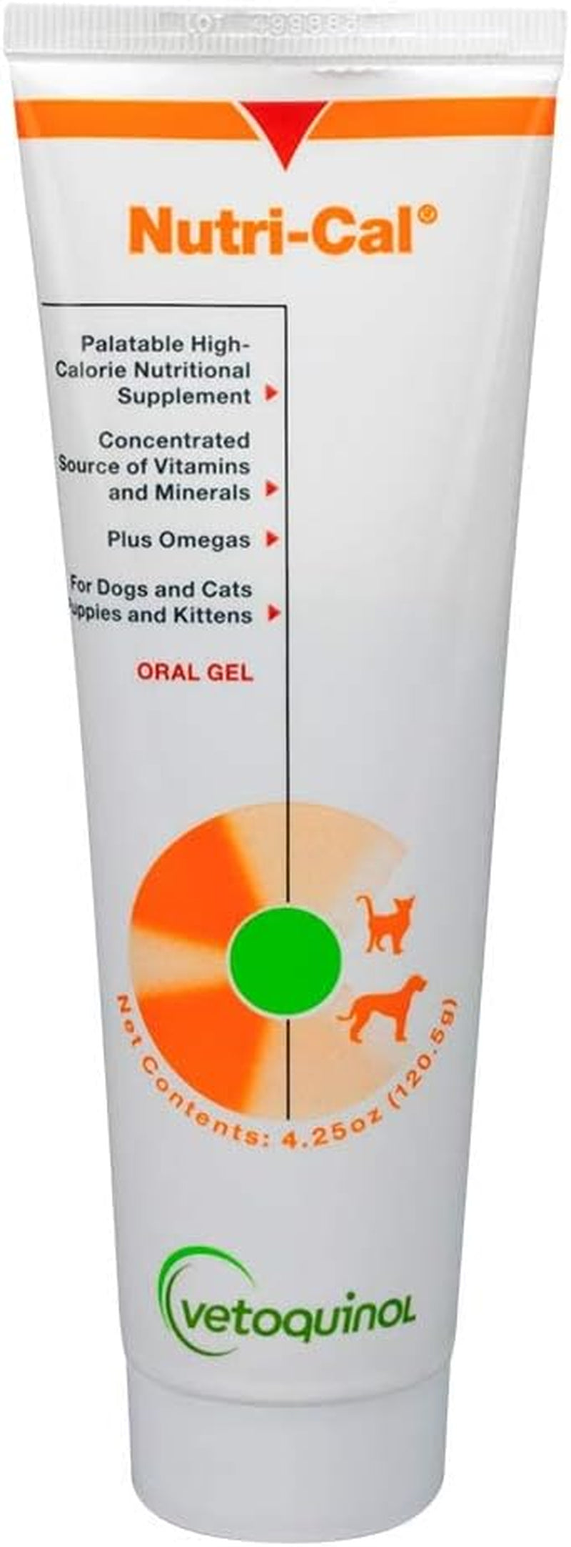 Vetoquinol Nutri-Cal - High-Calorie Nutritional Gel - Supports Daily Nutrition for Picky Eaters - Essential Nutrients & Vitamins for Cats & Dogs - Easy Feeding Oral Gel - 4.25 Oz
