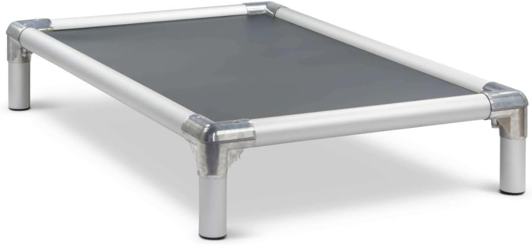 Kuranda Chewproof Elevated Dog Bed - Silver Aluminum - 40" X 25" - Cordura Nylon - Smoke