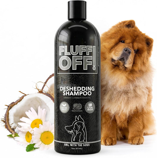 Fluff Off! by Girl with the Dogs Natural Deshedding Dog & Cat Shampoo 8Wks+