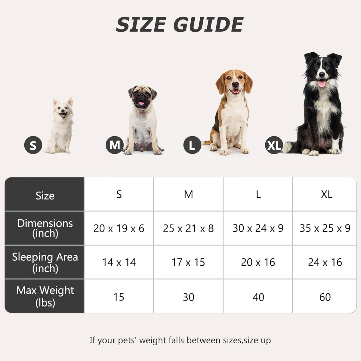 MIXJOY Dog Beds for Small Dogs, Cat Beds for Indoor Cats Washable, Calming Pet Small Size Dog, Soft Rectangle Pet Beds Sofa Cuddler, Orthopedic Cozy Puppy Beds, Anti-Slip Bottom(20X19In)