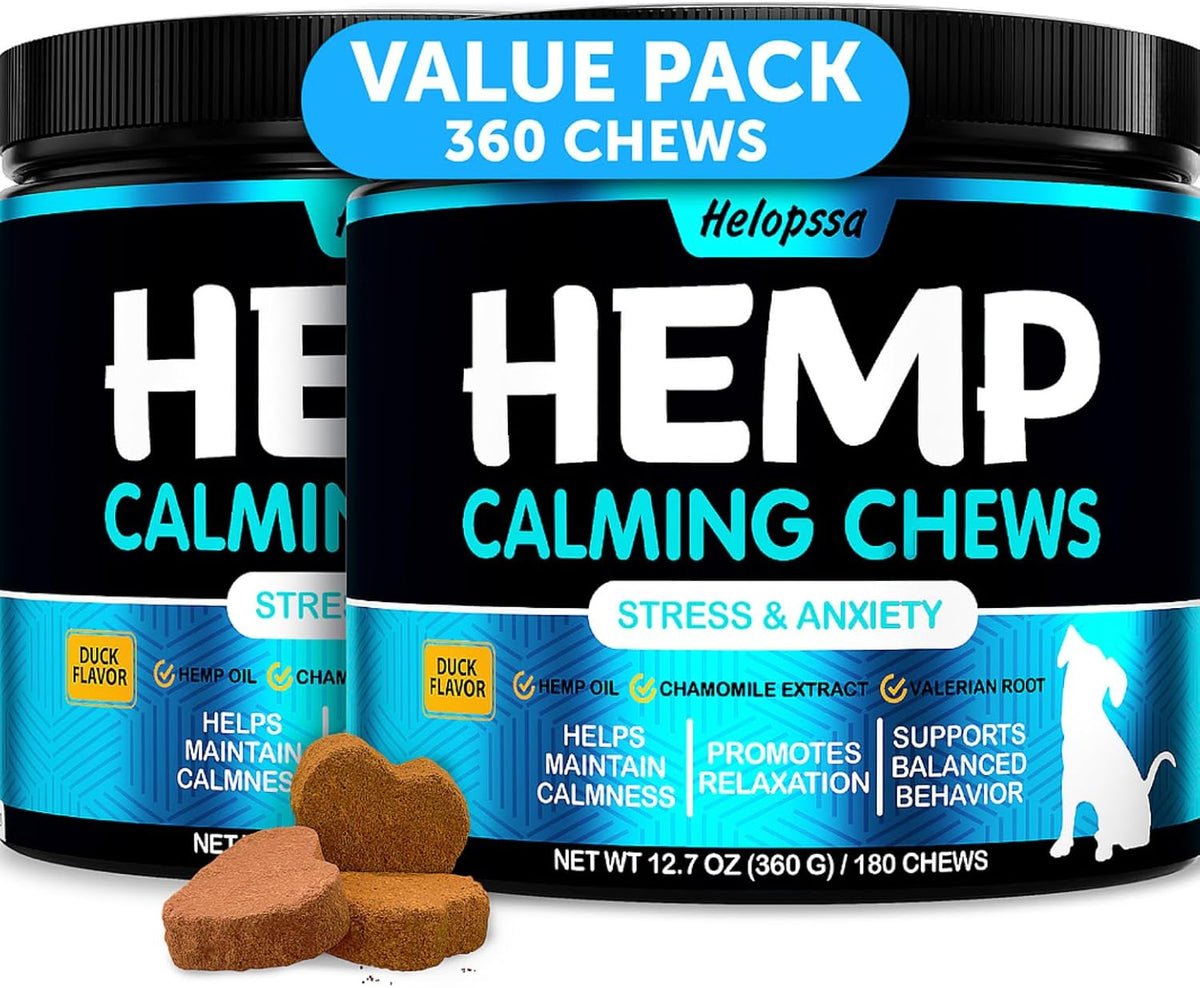 Hemp Calming Chews for Dogs - 360 Treats - Dog Сalming Сhews for Anxiety