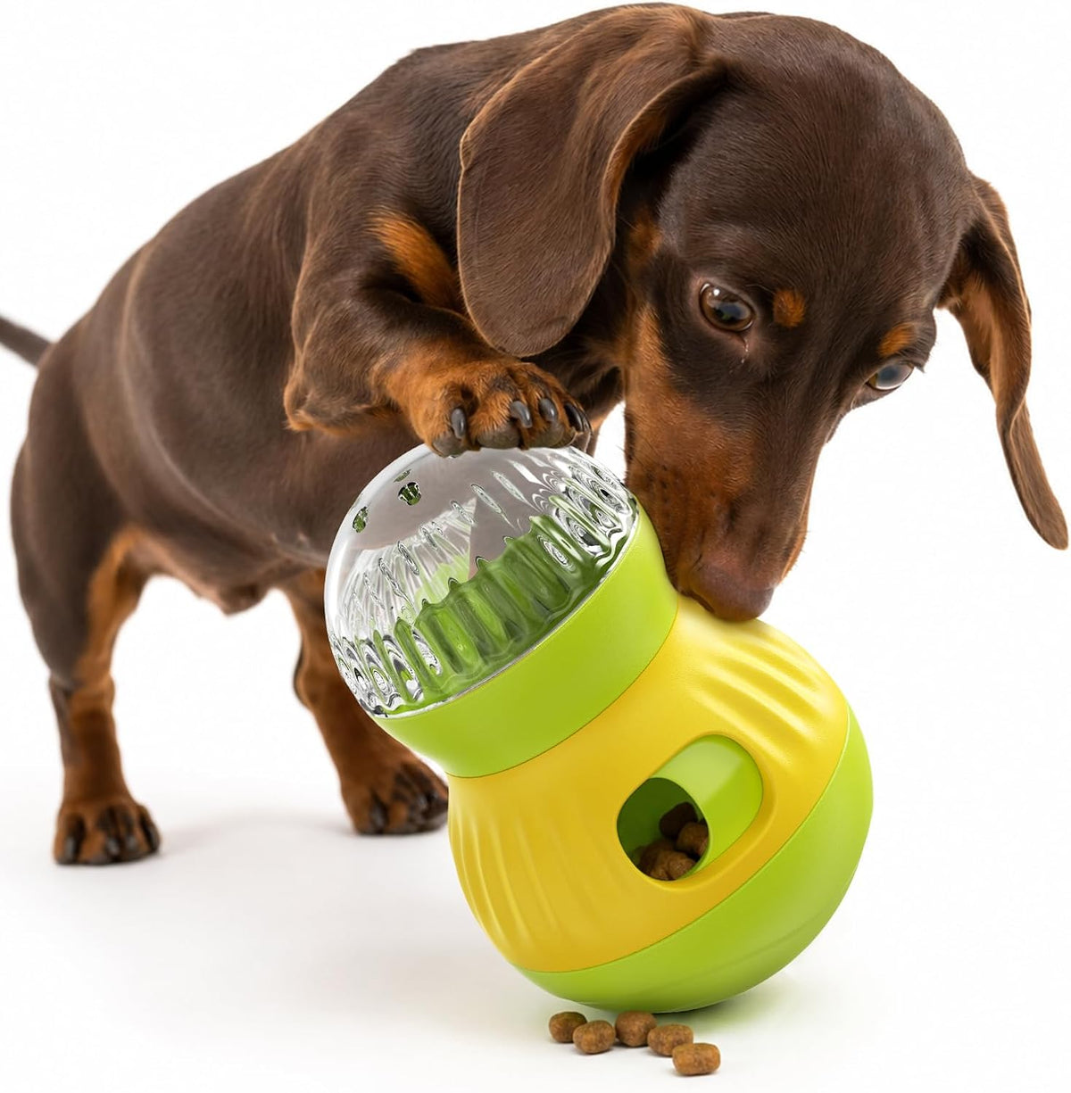 Interactive Dog Toys Adjustable Treat Dispensing Ball (Green)