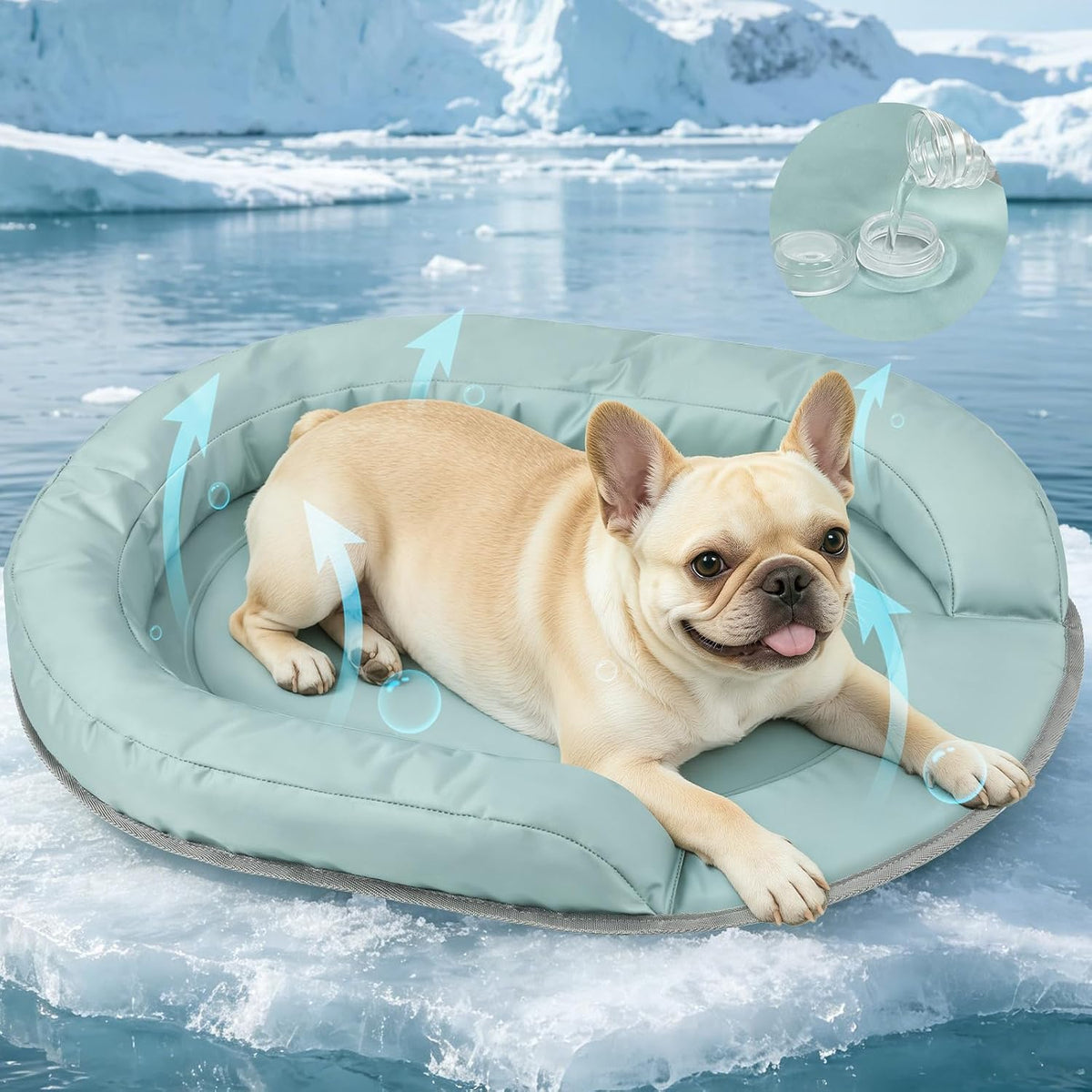 Water Cooling Mat for Dogs: Reusable Water Pad Instant Heat Relief
