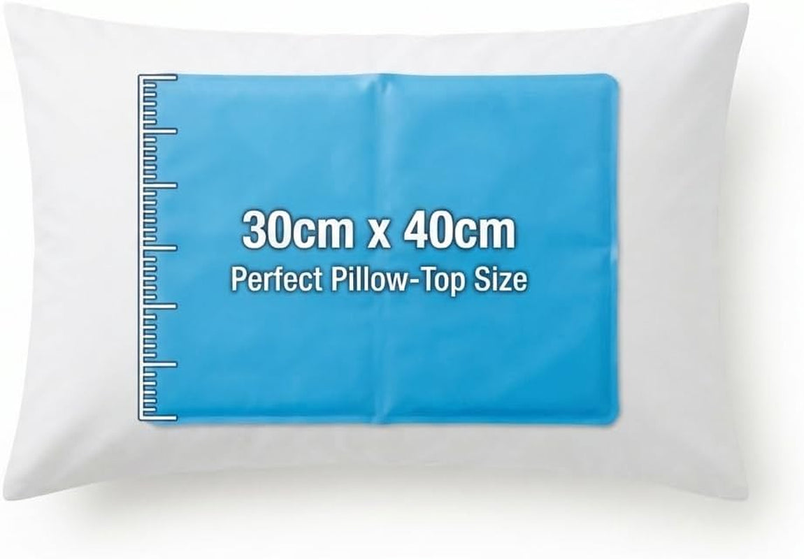 Cooling Gel Pad for Sleep - No Refrigeration Needed | Instant Relief for Hot Flashes, Night Sweats, Headaches & Muscle Pain | Dual-Sided Comfort Pillow Cooler for Adults, Kids & Pets