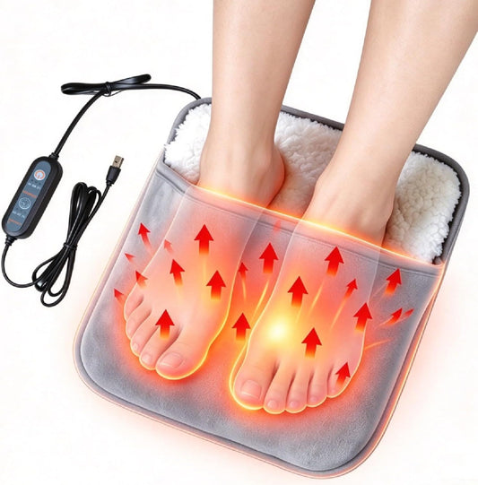 Heated Foot Warmers, Electric Foot Heating Pad, for Home and Office, Gift