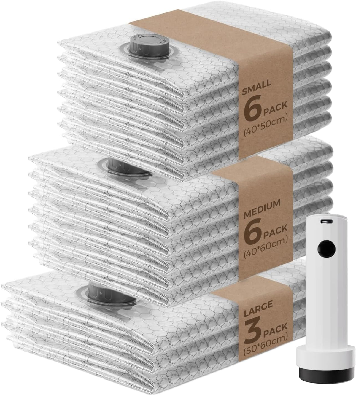 Vacuum Bags for Clothing Travel with Rechargeable Air Pump