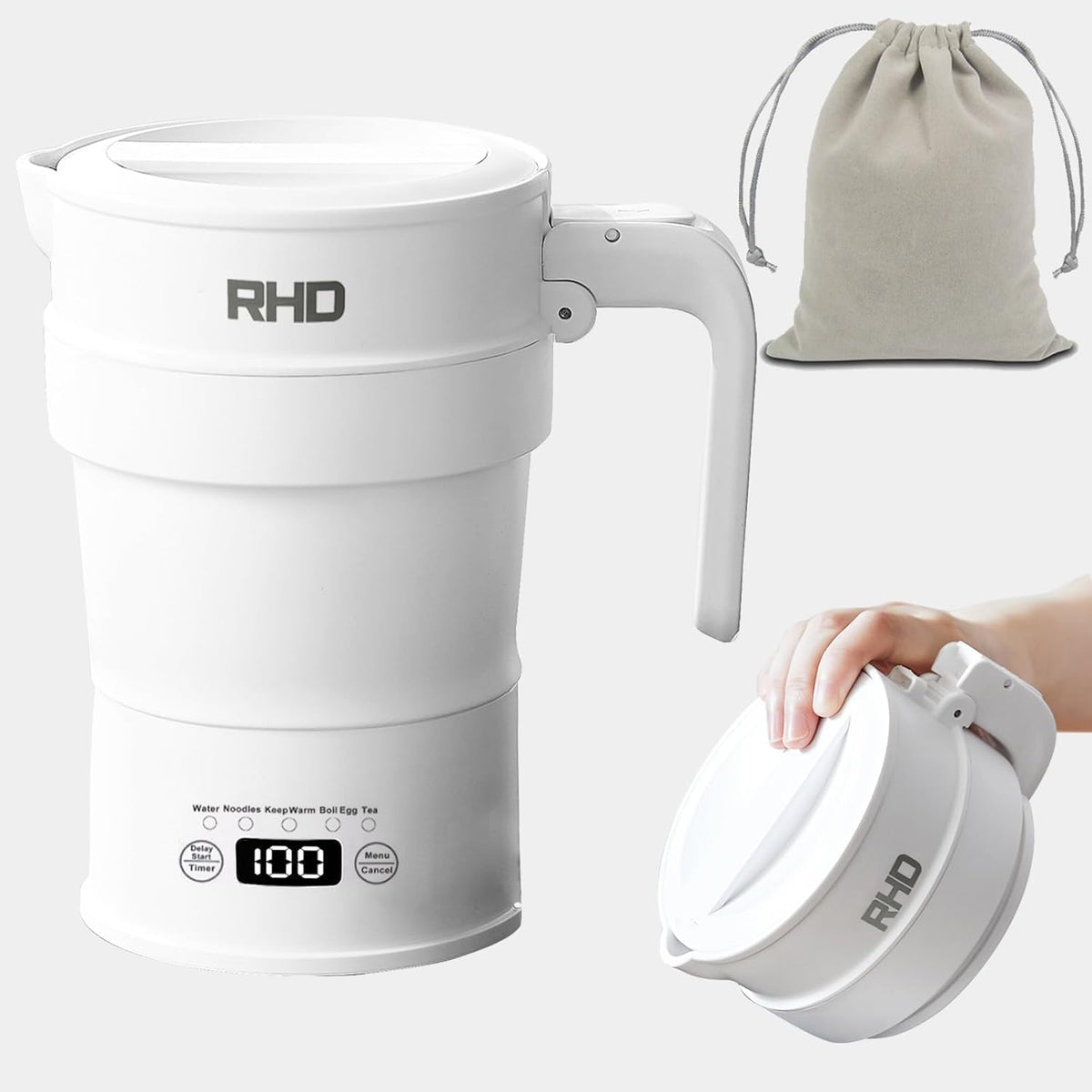 Travel Foldable Electric Kettle, 700ML Multi-Function Hot Water Kettle 110V