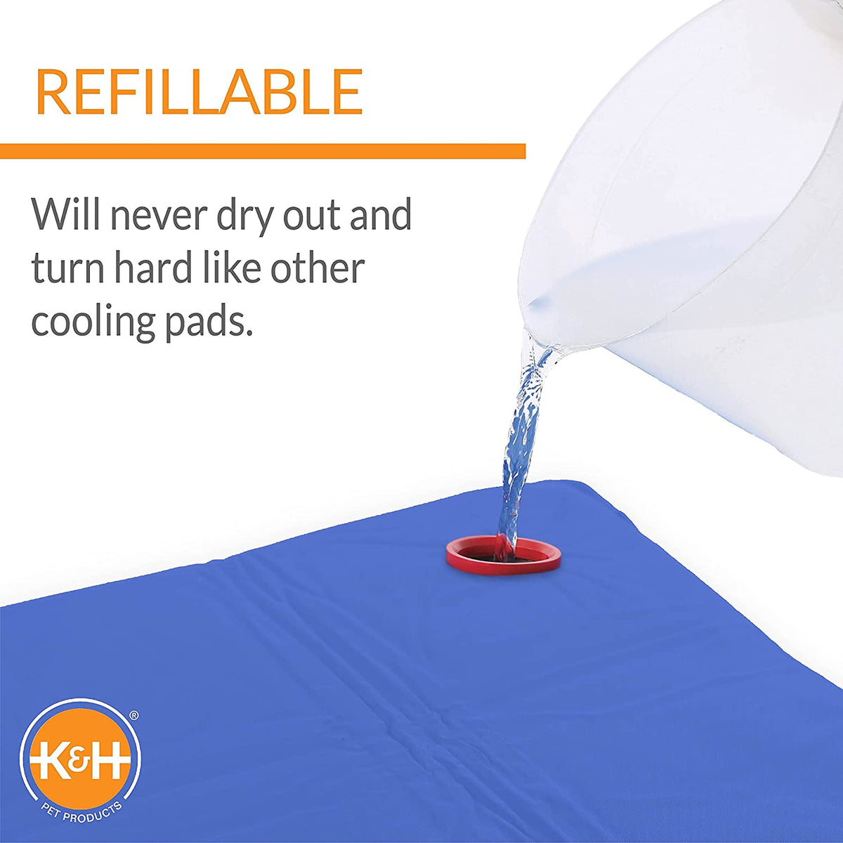 K&H Dog Cooling Mat, Coolin' Pet Pad - Medium 20X15In Chill Blue