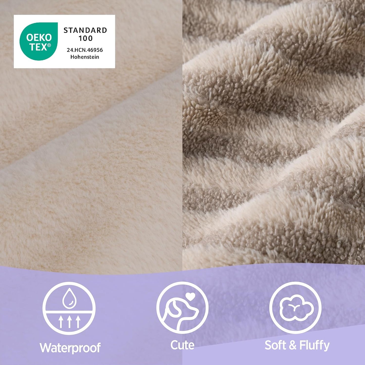 Cute Dog Bed Medium Size Dog, Orthopedic Waterproof Medium Pet Beds with Sides, High Back Non-Slip Bottom and Egg-Crate Foam Pet Couch Sofa with Washable Removable Cover, Hazel