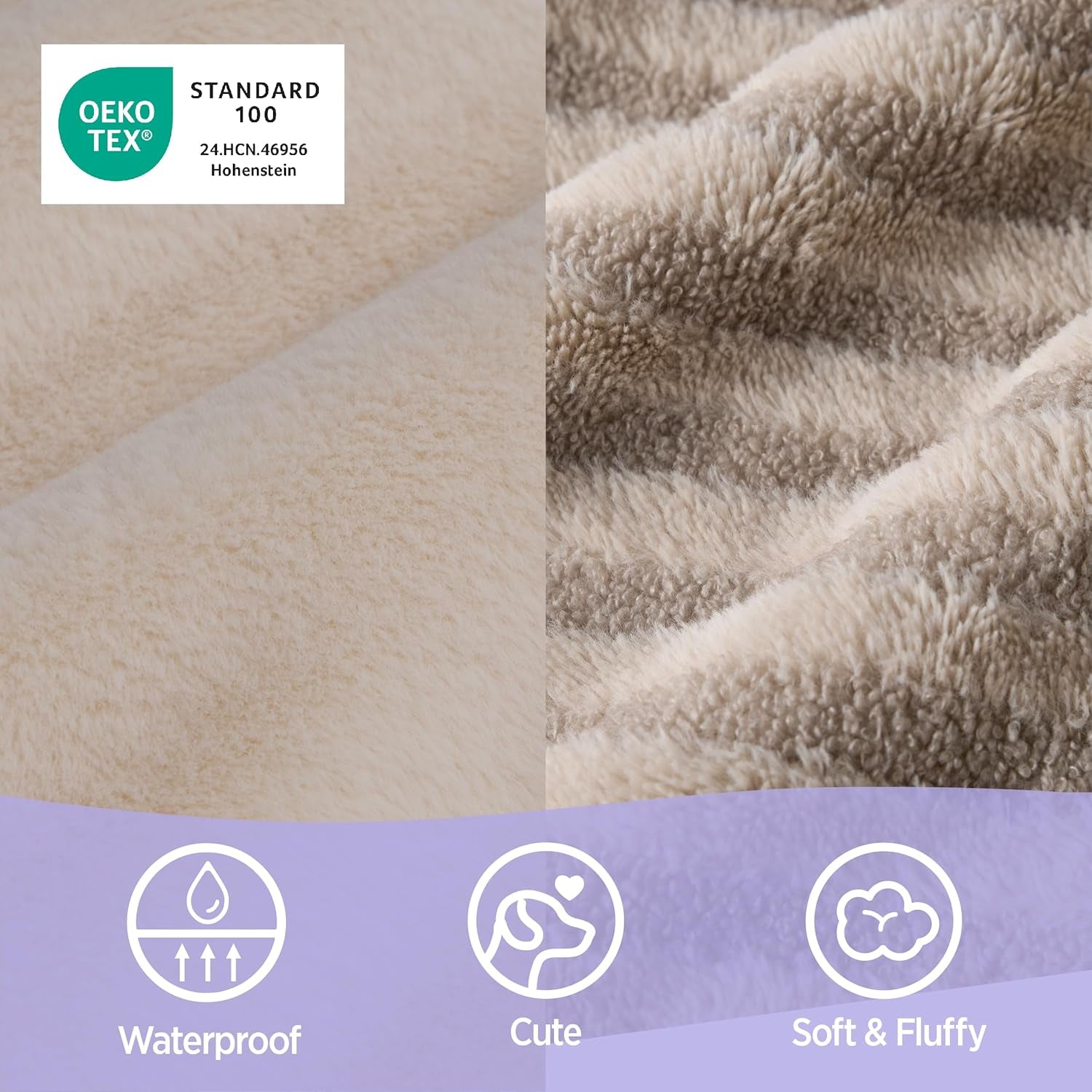 Cute Dog Bed Medium Size Dog, Orthopedic Waterproof Medium Pet Beds with Sides, High Back Non-Slip Bottom and Egg-Crate Foam Pet Couch Sofa with Washable Removable Cover, Hazel