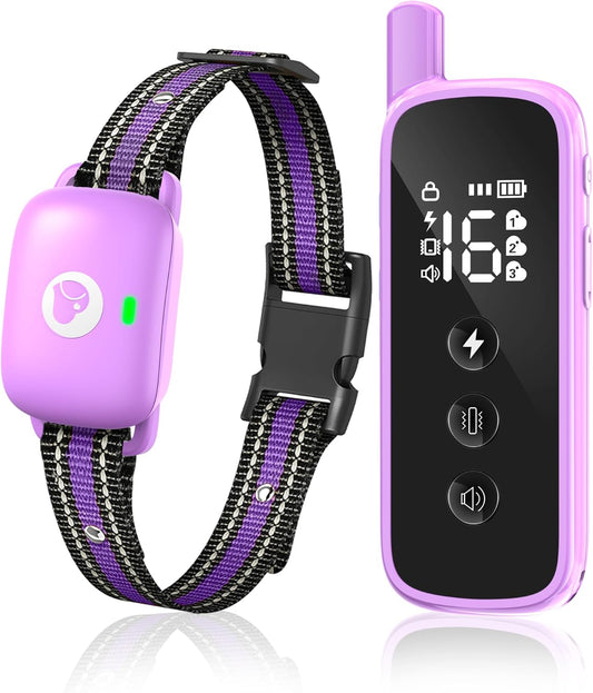 Shock Collar for Dogs 2600Ft,Dog Training Collar with Remote Purple