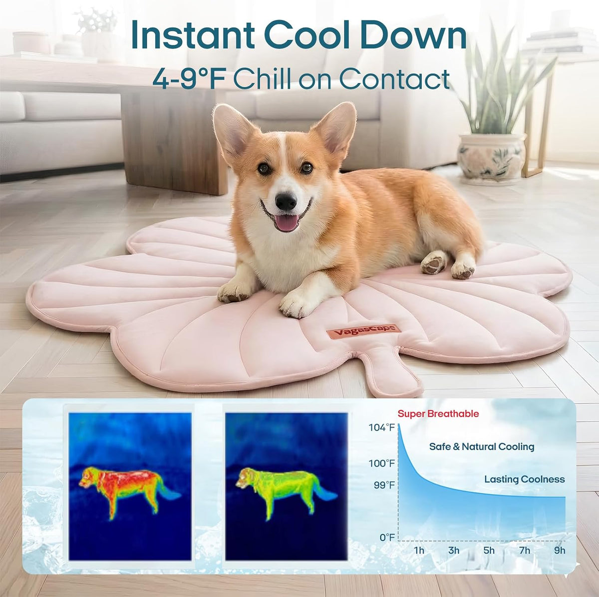 Dog Cooling Mat Washable Pet Cooling Mat, Self Cooling Mat for Dogs Large