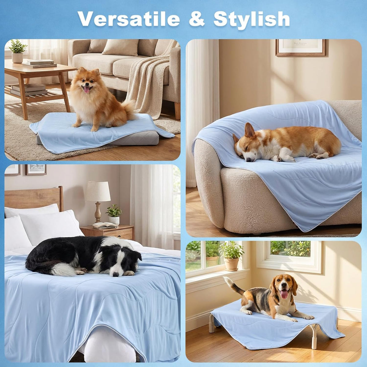 ZOMISIA Breathable Cooling Blanket for Dog, Premium Pet Cooling Mat 30"X40"