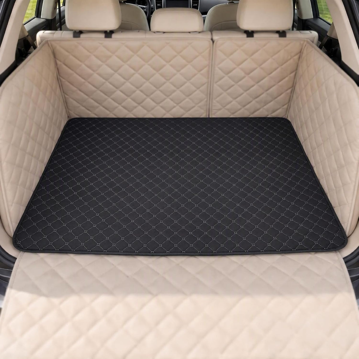 RYNVALE 39"X 35" Light & Soft Universal Car Trunk Mat, Fit SUV Cargo Liner