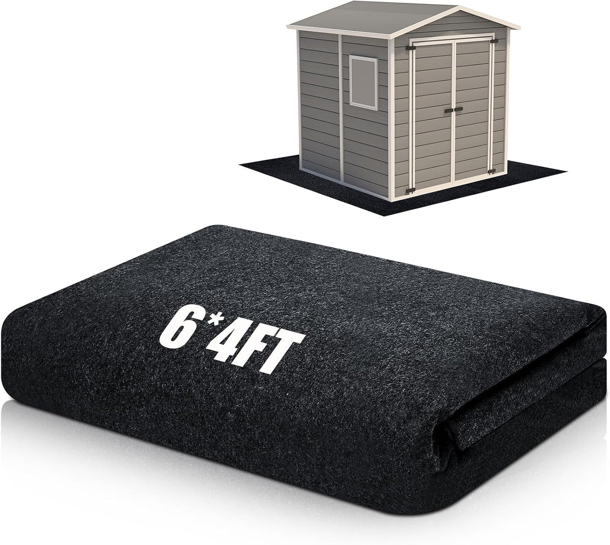 Small Shed Floor Mat 6 X 4 Ft, Waterproof PE Backing Non Slip Patio Rug