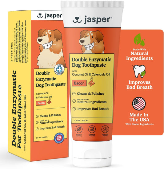 Jasper Dog Toothpaste Double Enzymatic, Bacon Flavor 3.5Oz