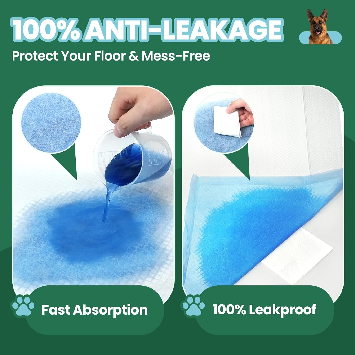 IMMCUTE 50 Pack Dog Pee Pads, 30"X36" Great Value Puppy Pads XL, Pee Pads for Dogs Cats Extra Large, Wee Wee Pads for Potty Training, Disposable Pet Pads Super Absorbent & Leak-Proof