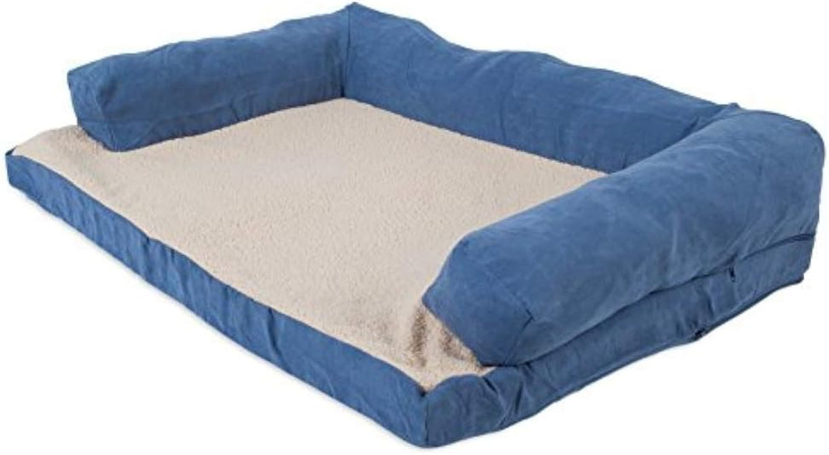 Aspen Pet Bolster Orthopedic Pet Bed, One Size, 40 X 30 Inches, Made in USA