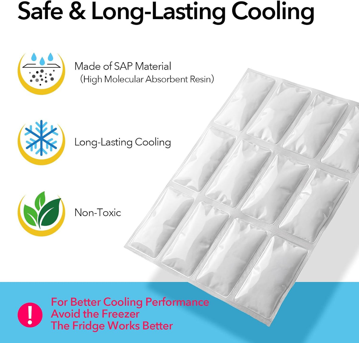 Replacement Gel Cooling Pad Insert – Refill for 2-In-1 Cooling Pet Pad, SAP Material, Fridge-Chilled, Long-Lasting Coolness for Small Dogs & Cats (Medium)