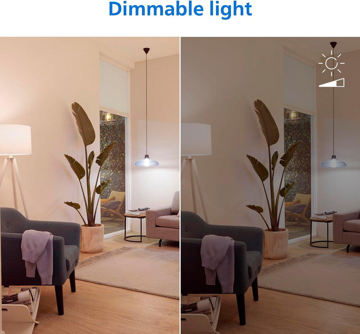 PHILIPS Smart Lighting Connected Light Bulbs, 2-Pack, Color A19 60W 800LM E26 Indoor LED Lights, Smart Bulbs with Motion Detection, Control with Voice or App