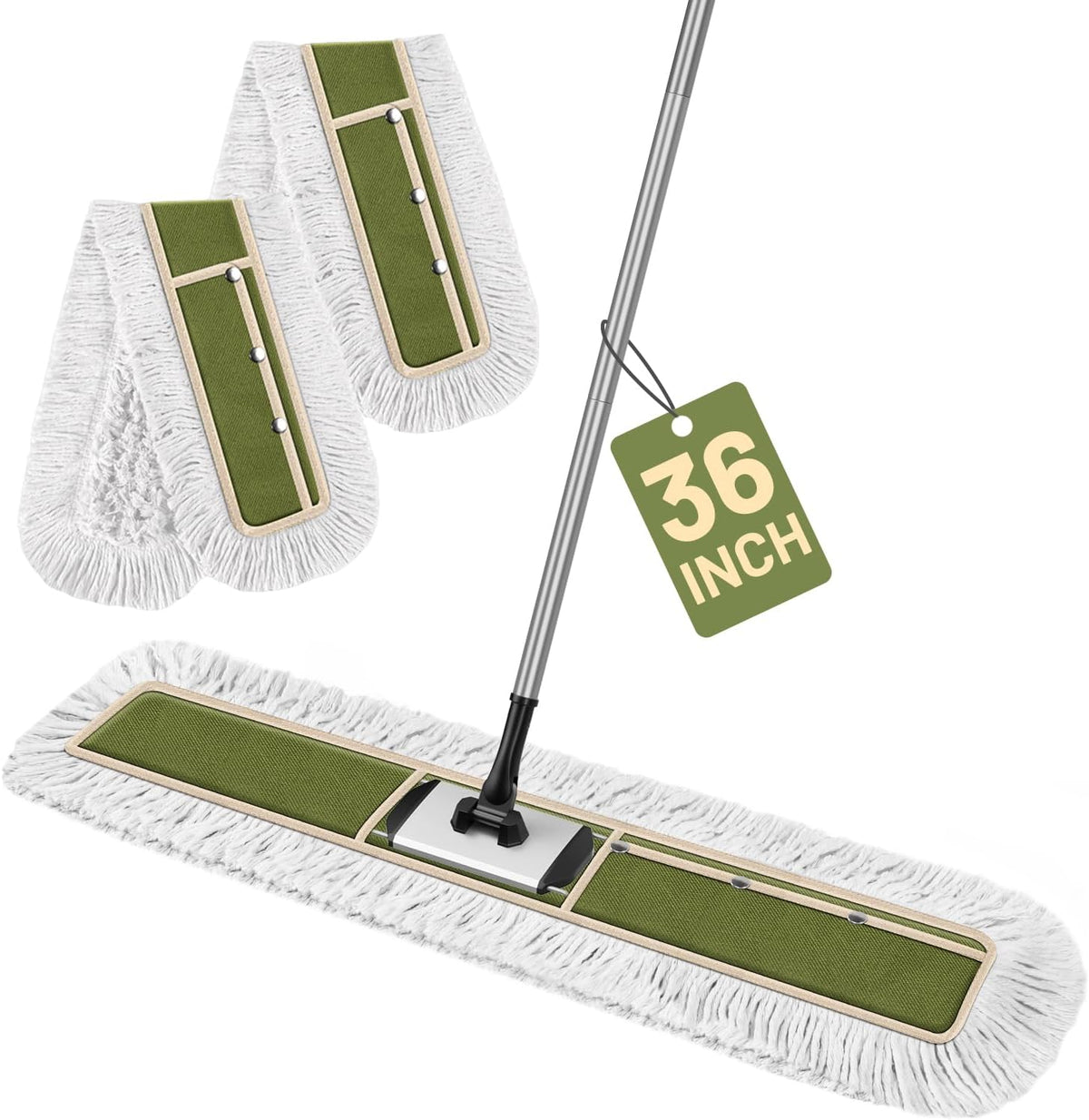 36" Commercial Dust Mop for Janitor: Dust Broom for Hardwood Floor Cleaning