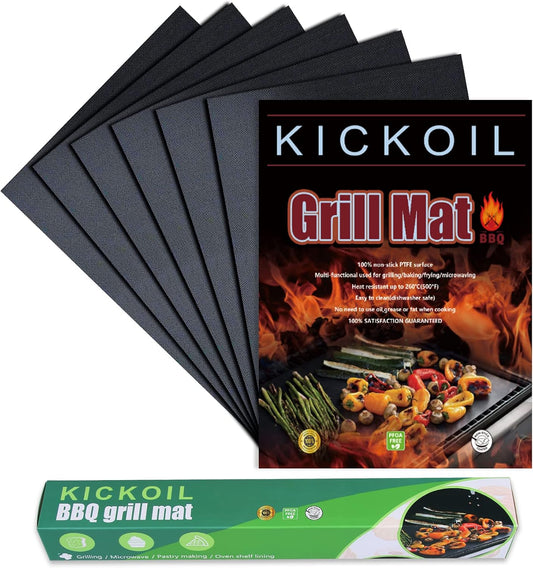 Grill Mats for Outdoor Grill, Non Stick BBQ Grill Mat Set of 6