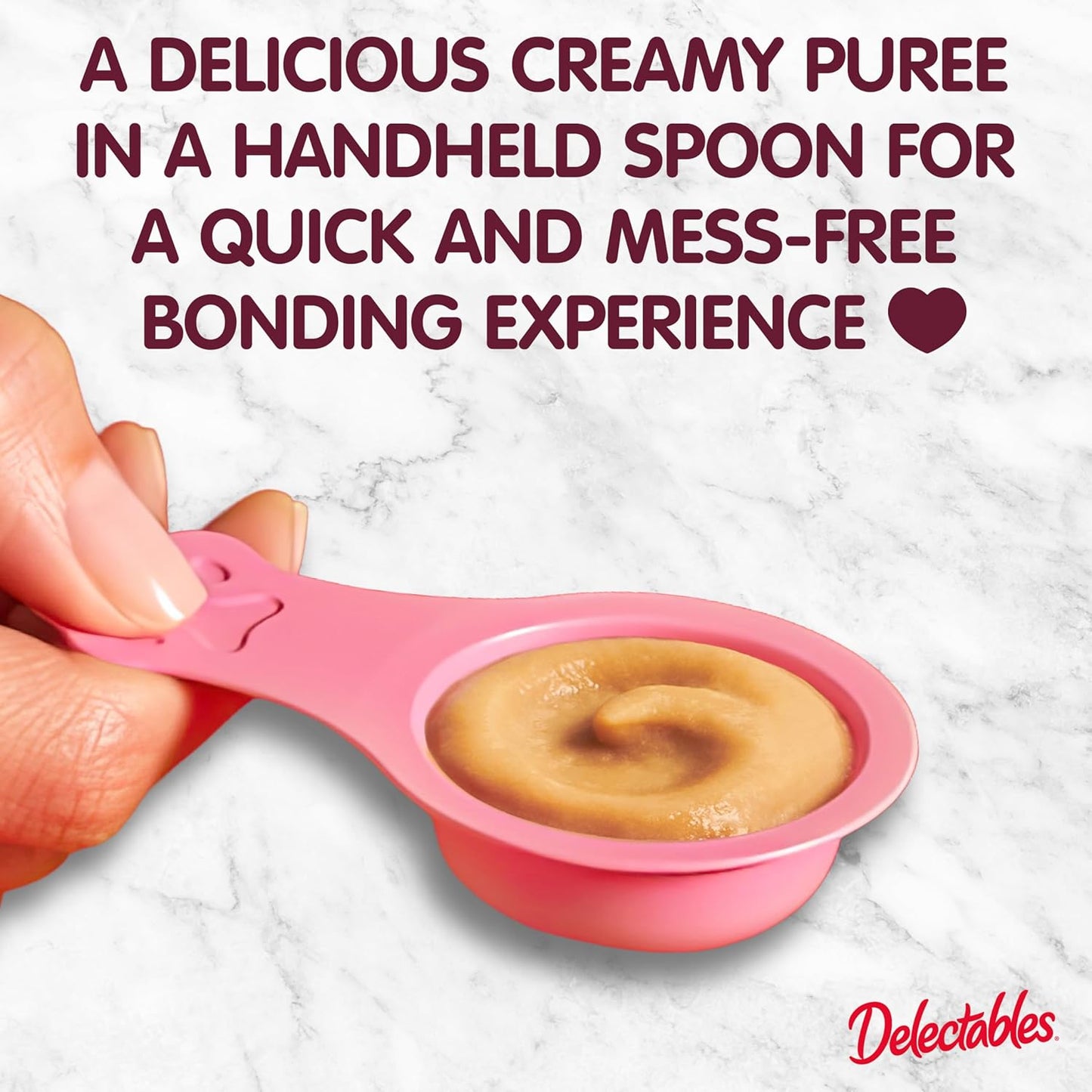 Delectables Lickable Spoon Handheld Wet Cat Treats Made with Real Chicken & Salmon, Quick & Easy Creamy Puree, Mess Free, Grain-Free, No Added Fillers, No By-Products, Variety Pack, 20Ct