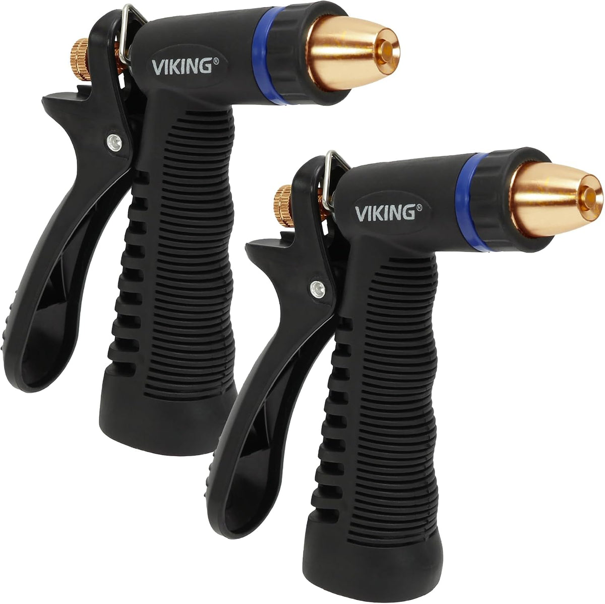 VIKING Hose Nozzle, Garden Hose Nozzle, Adjustable and Heavy Duty for Washing Car, Watering Plants, Washing Pets, and Home Use, 2 Pack