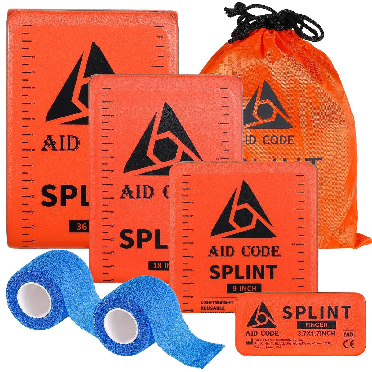 First Aid Splint 36" X 4.3",Emergency Splint Kit for Arm Leg Broken Bones Fracture,Ideal for Sports, Home, First Aid Refill and Pets (4 Pack Combo)