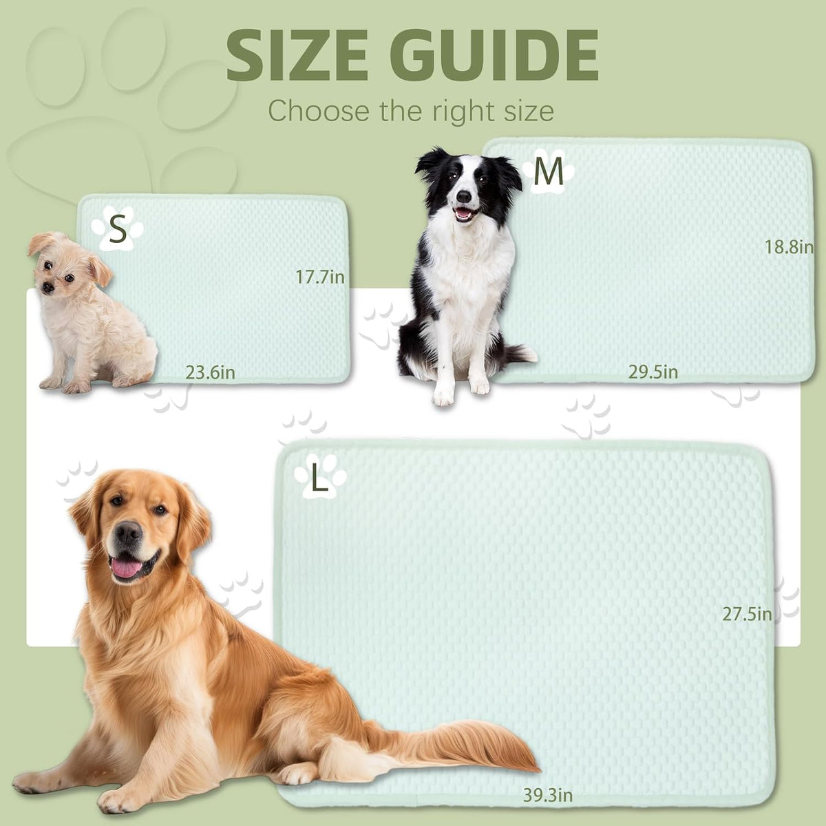 Dog Cooling Mat,Foldable Non-Slip Washable Arc-Chill Cool Pad 27.5X39.3 In