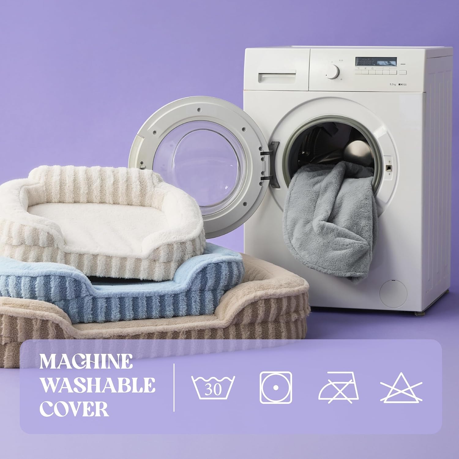 Cute Dog Bed Medium Size Dog, Orthopedic Waterproof Medium Pet Beds with Sides, High Back Non-Slip Bottom and Egg-Crate Foam Pet Couch Sofa with Washable Removable Cover, Hazel