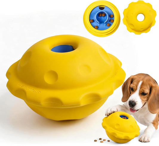 Mewajump Treat Dispensing Dog Toys, Adjustable Interactive Puzzle Toy to Keep Them Busy, Slow Feeder Wobble Tumbler Toy, Enrichment Ball