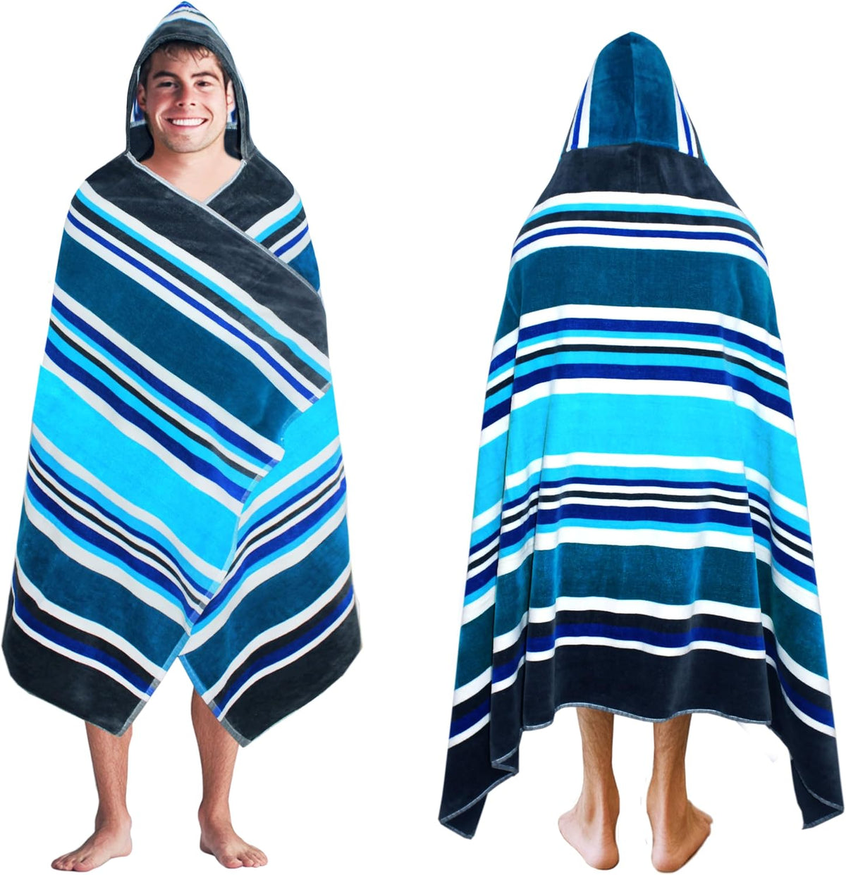 COTTON CRAFT Hooded Beach Towel – Oversized 39X68-100% Cotton Beach Towel