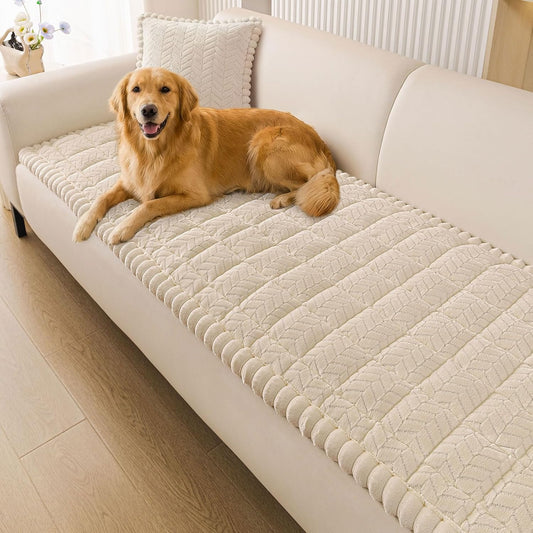 Smiry Couch Cover for Dogs, Non Slip Fuzzy Pet Sofa Covers Washable