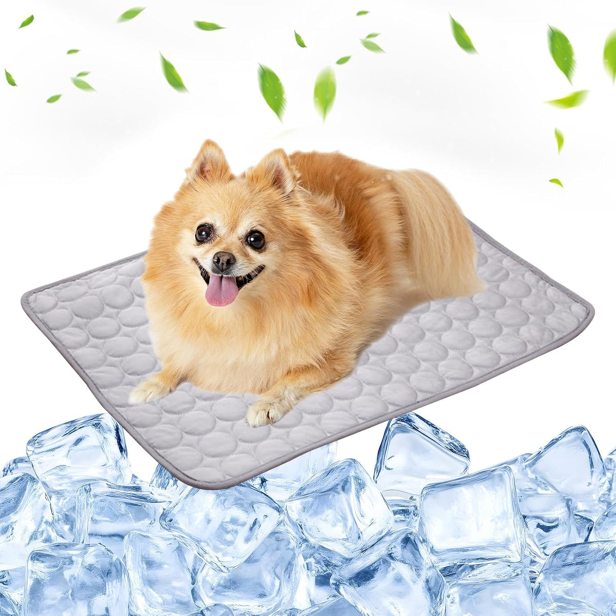 Summer Dog Cooling Mat - Washable Ice Silk Self Cool Pad, No Freeze Needed, Breathable, Washable, Portable Cooling Mat for Small Medium Large Dogs and Cats (39"X27")