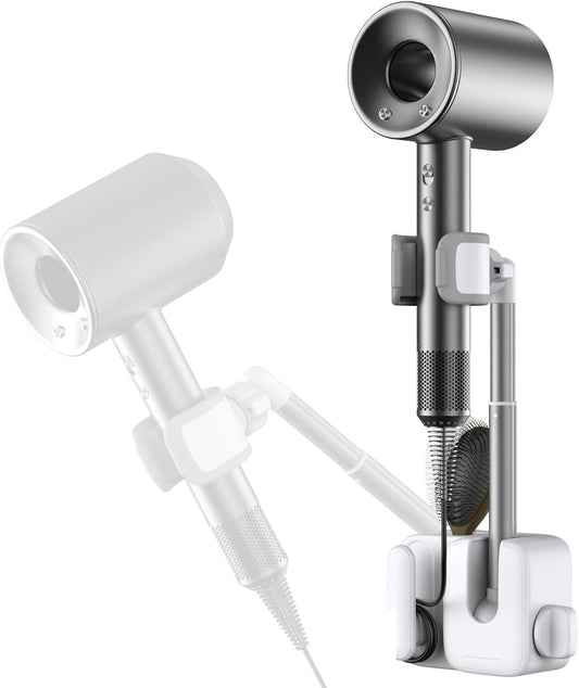 Moko Hair Dryer Holder Wall Mounted, Hands Free Blow Dryer Holder