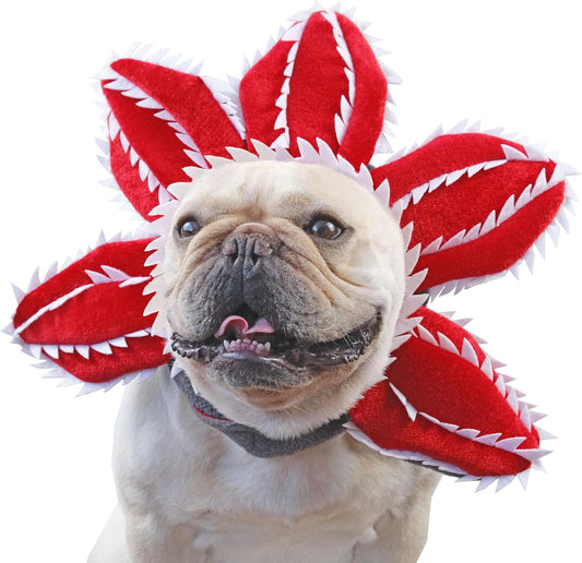 Dog Halloween Costume Hat with Flower Design Pet Headwear