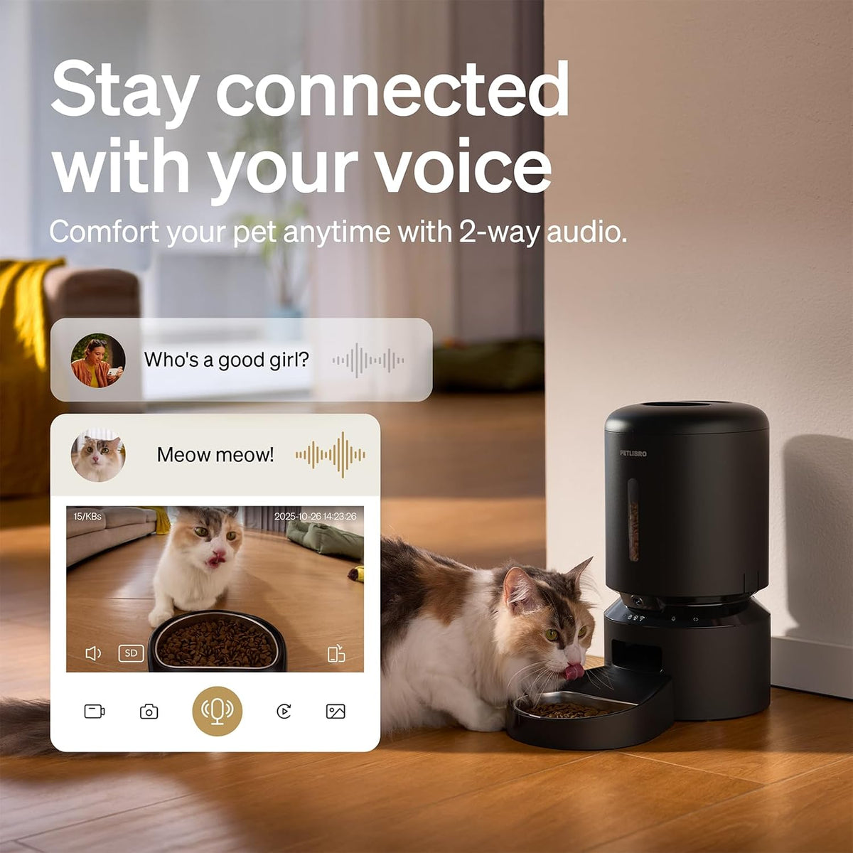 PETLIBRO Automatic Cat Feeder with Camera, 1080P HD Video & Night Vision