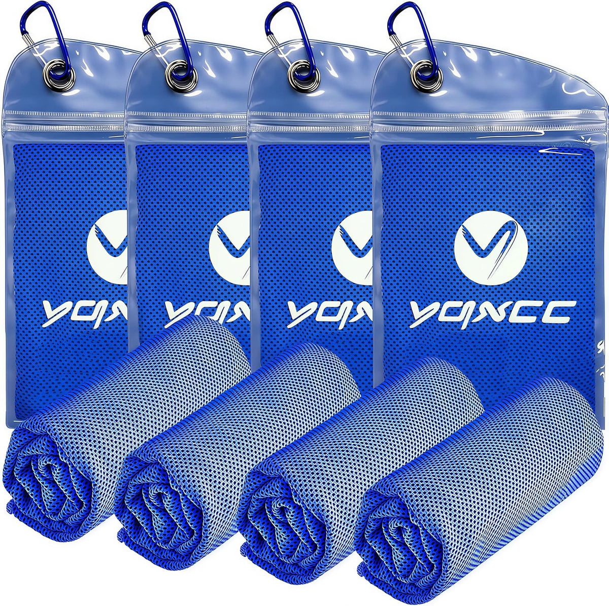 YQXCC 4 Pack Cooling Towels, 40"X12", Cool Cold for Neck & Face
